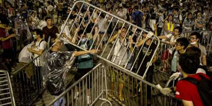 Protests in Hong Kong, September 2014...
