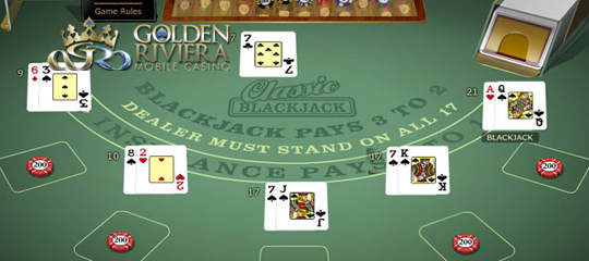 Blackjack online illustration