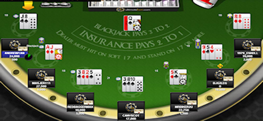Blackjack online illustration