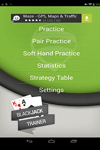 blackjack trainer lite application
