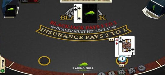 Blackjack online illustration
